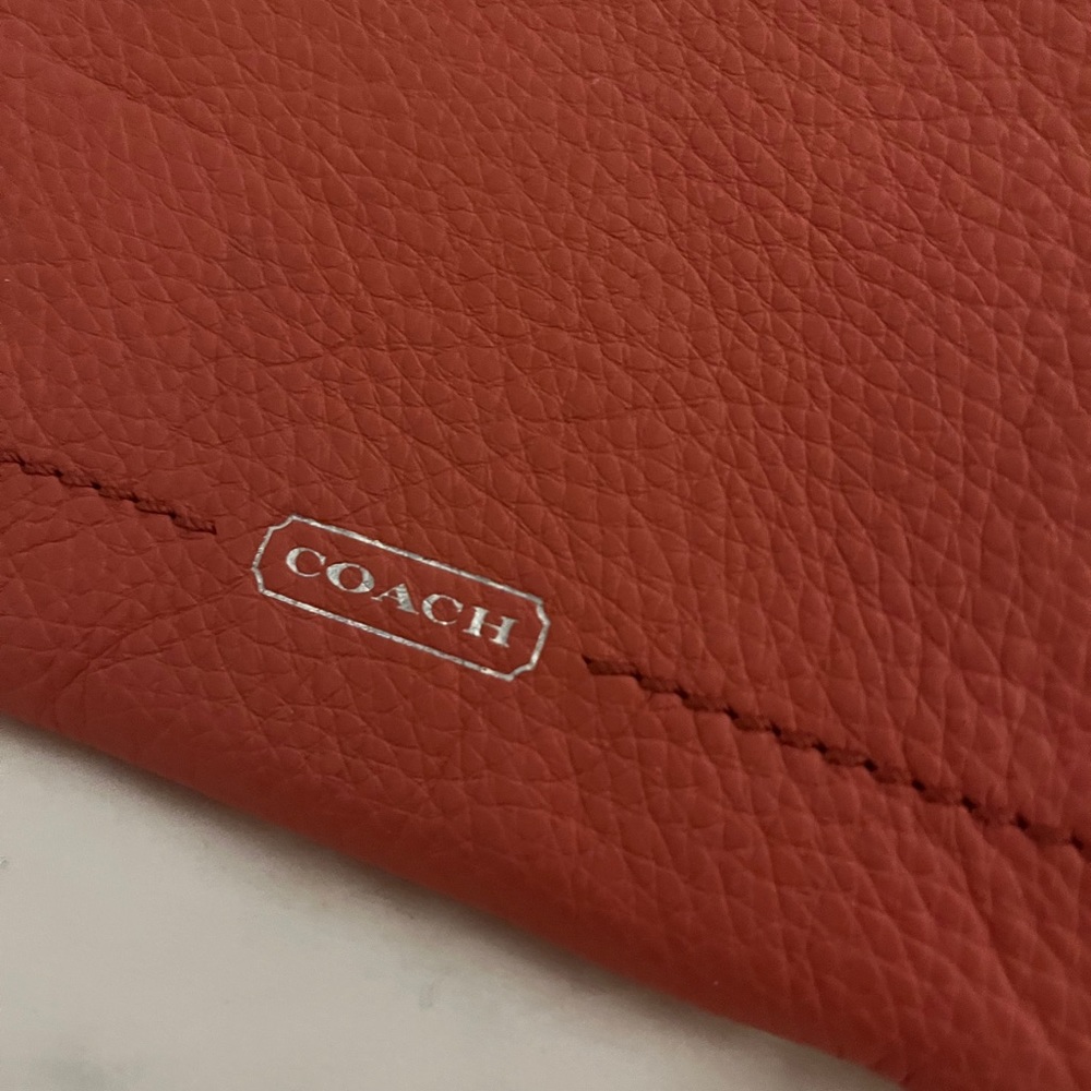 Coach Pebbled Leather Wristlet - Picture 2 of 3